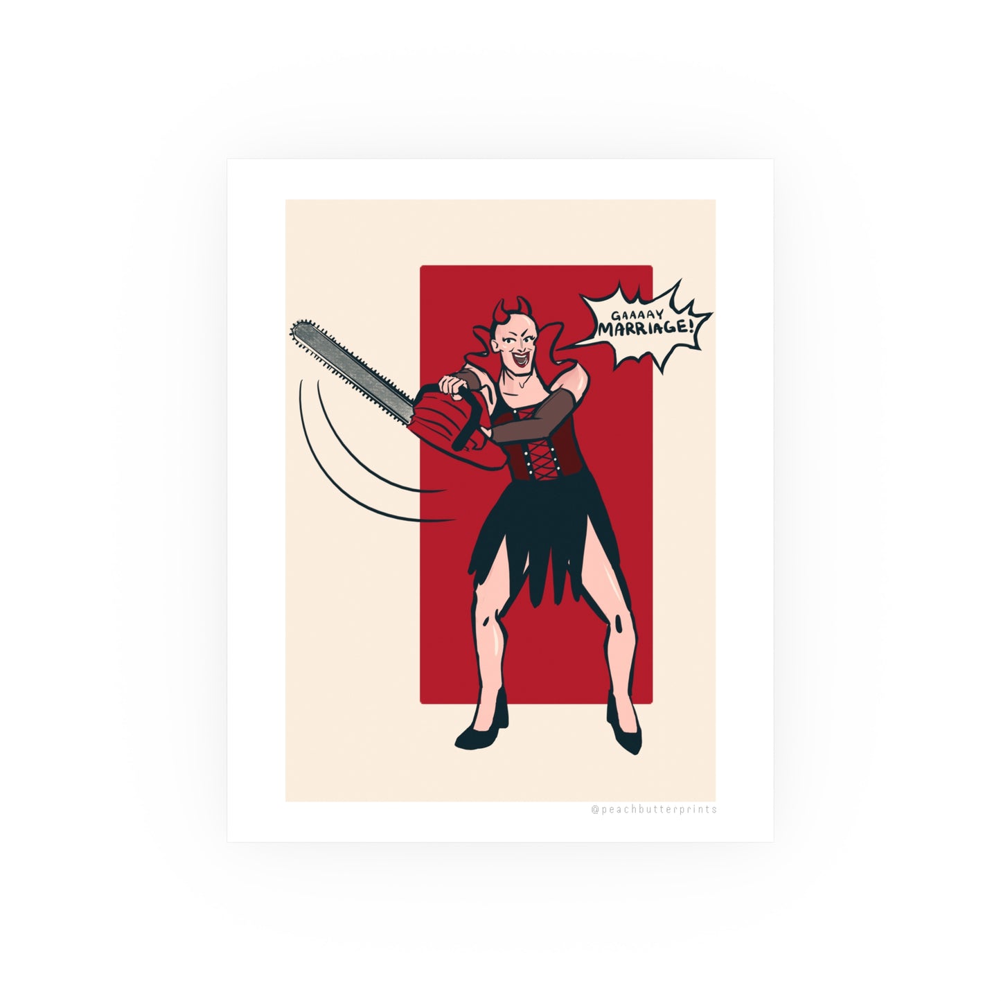 Digital Illustration Print: Chainsaw 🪚