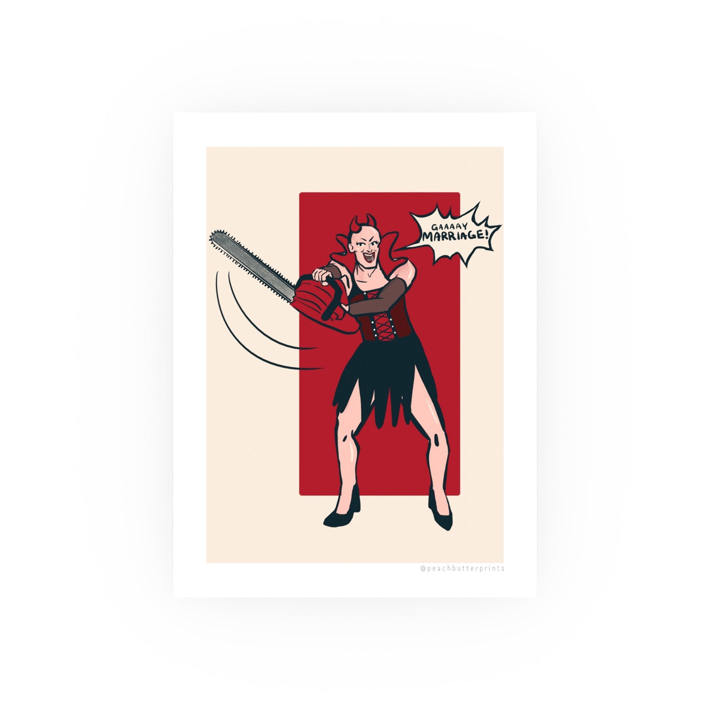 Digital Illustration Print: Chainsaw 🪚